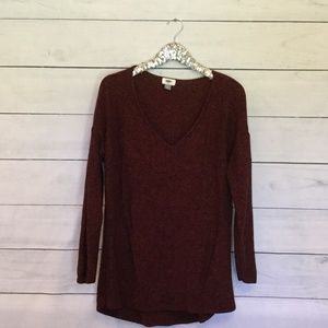 Old Navy v neck sweater burgundy black XL